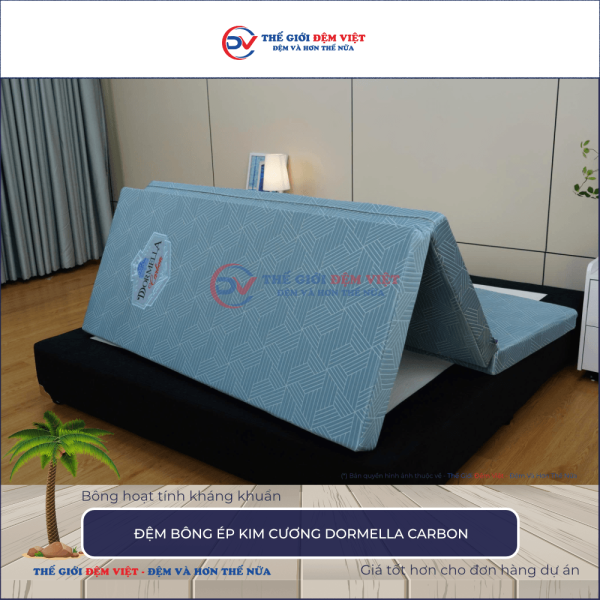 Đệm bông ép Kim Cương Dormella Carbon